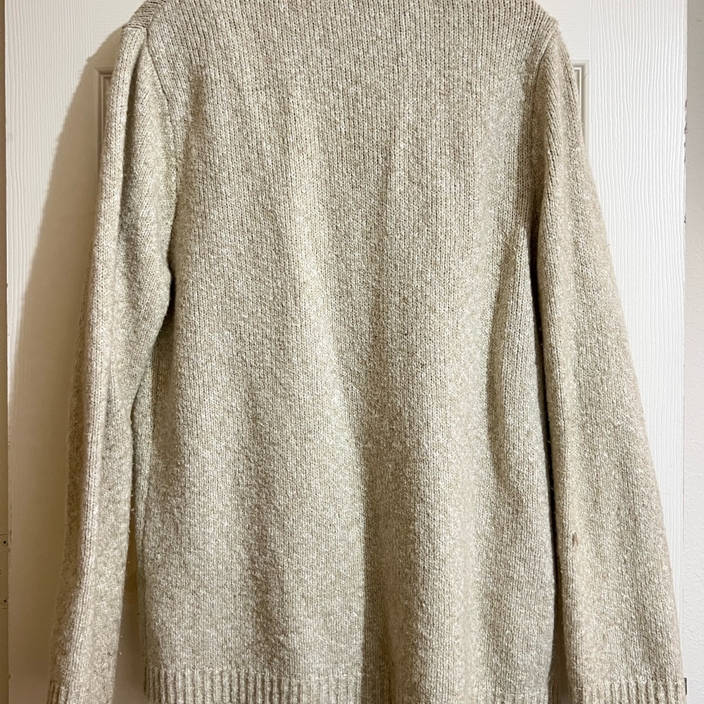 Cream Open-Front Cardigan - Picture 2 of 2